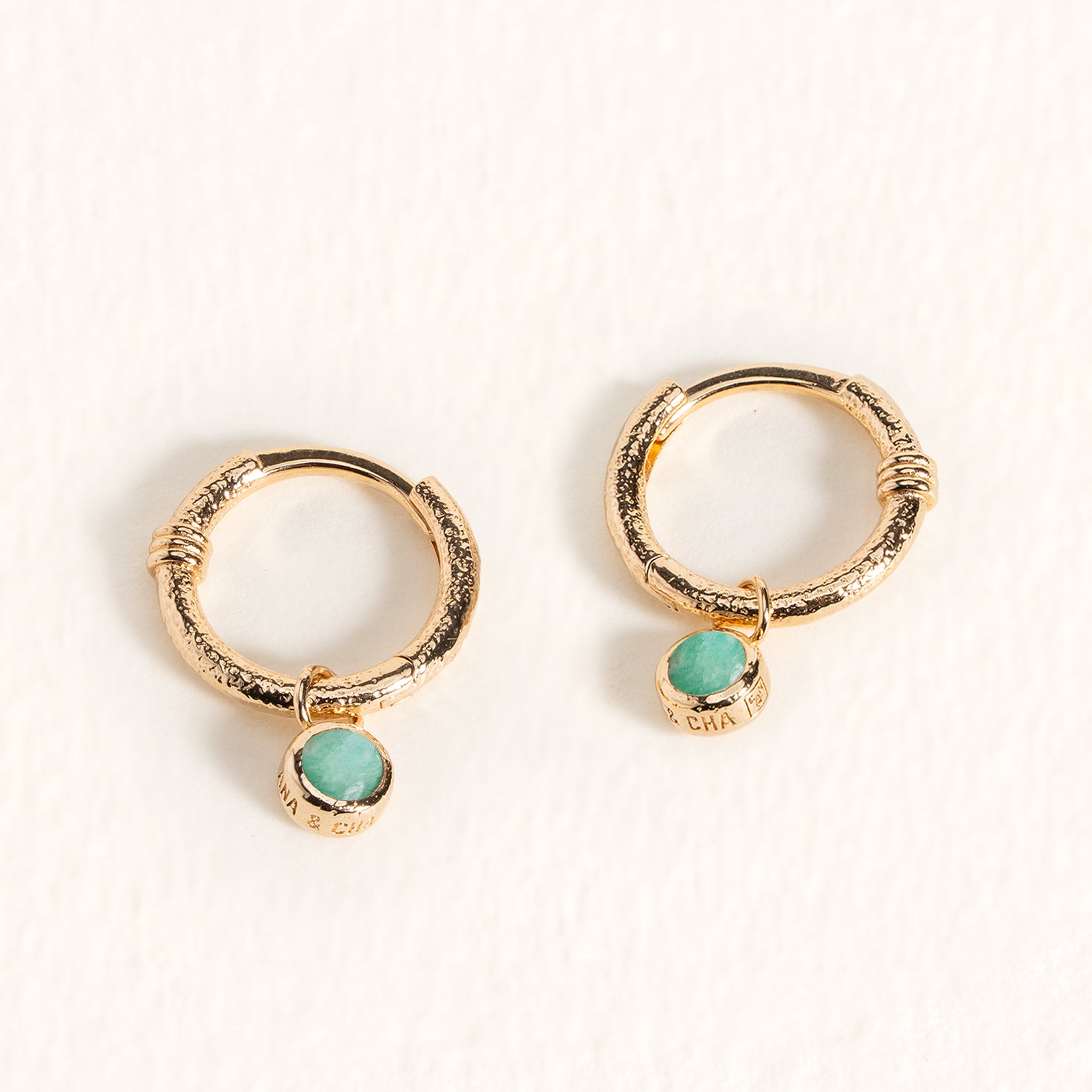 MINI-CREOLE EARRINGS TESS AMAZONITE