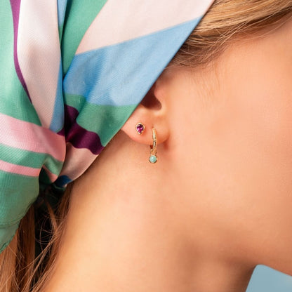 MINI-CREOLE EARRINGS TESS AMAZONITE