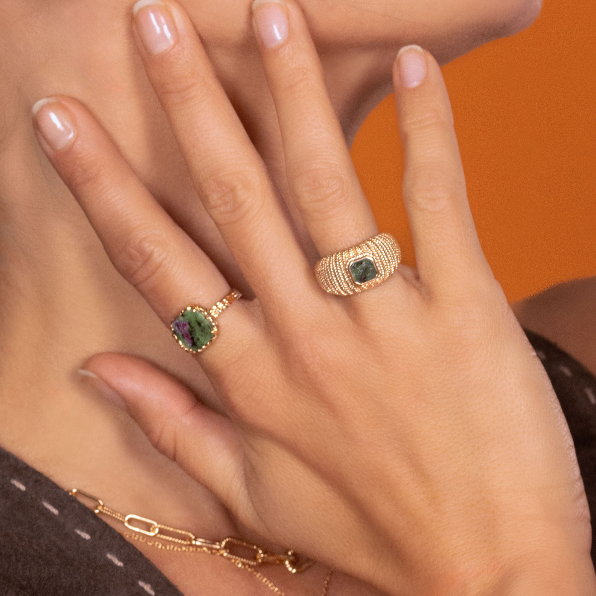 BAGUE KIARA RUBIS ZOÏSITE