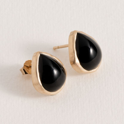 Picture of ISAURE BLACK AGATE STUDS