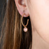 Picture of LISE PINK QUARTZ HOOPS