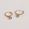 Picture of LISA BLUE AGATE HOOPS