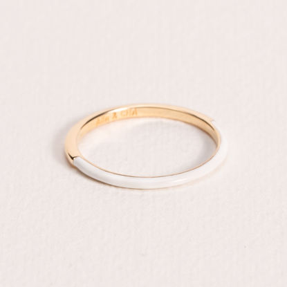 Image de BAGUE SERENA LAQUE  BLANCHE