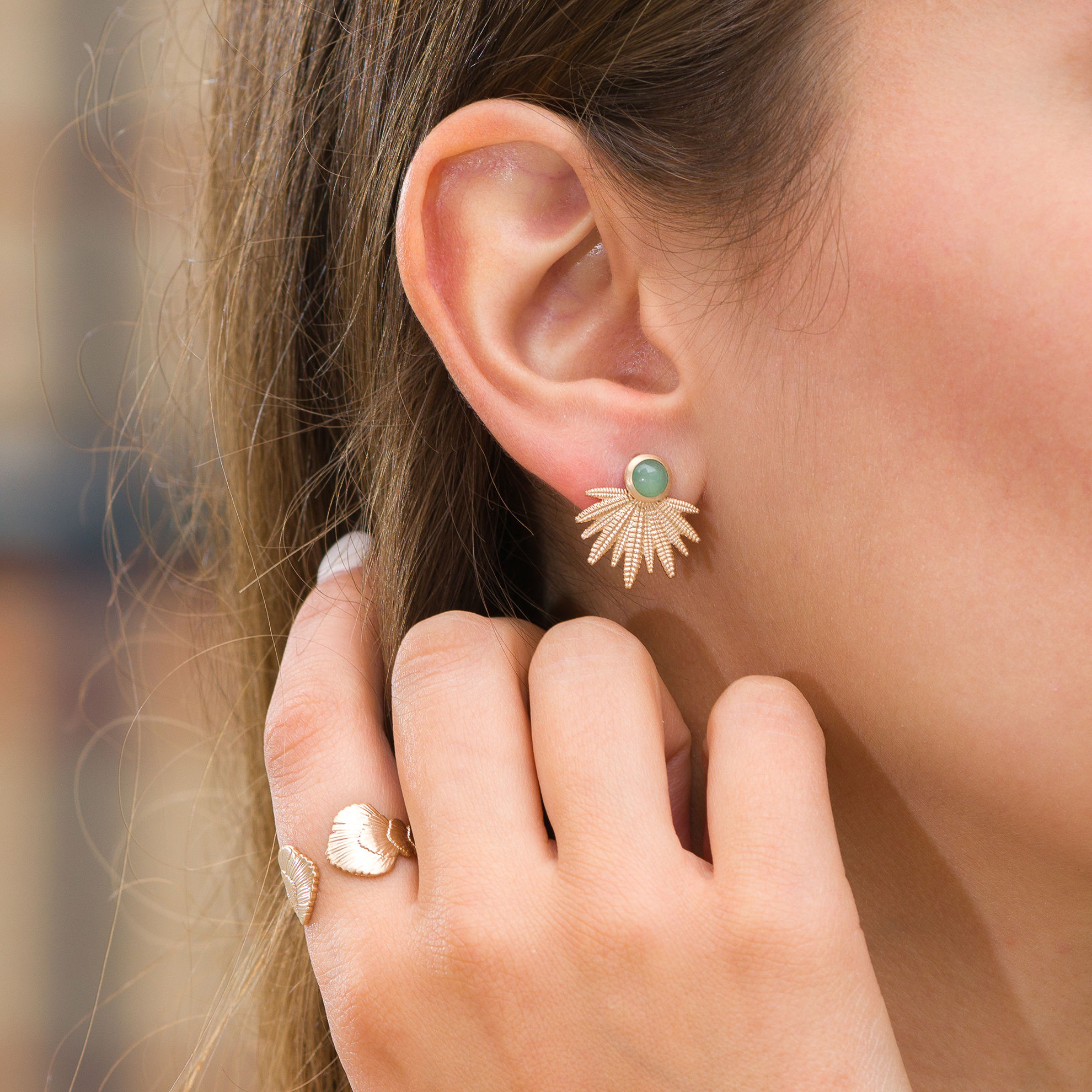 Picture of GINA AVENTURINE EARRINGS