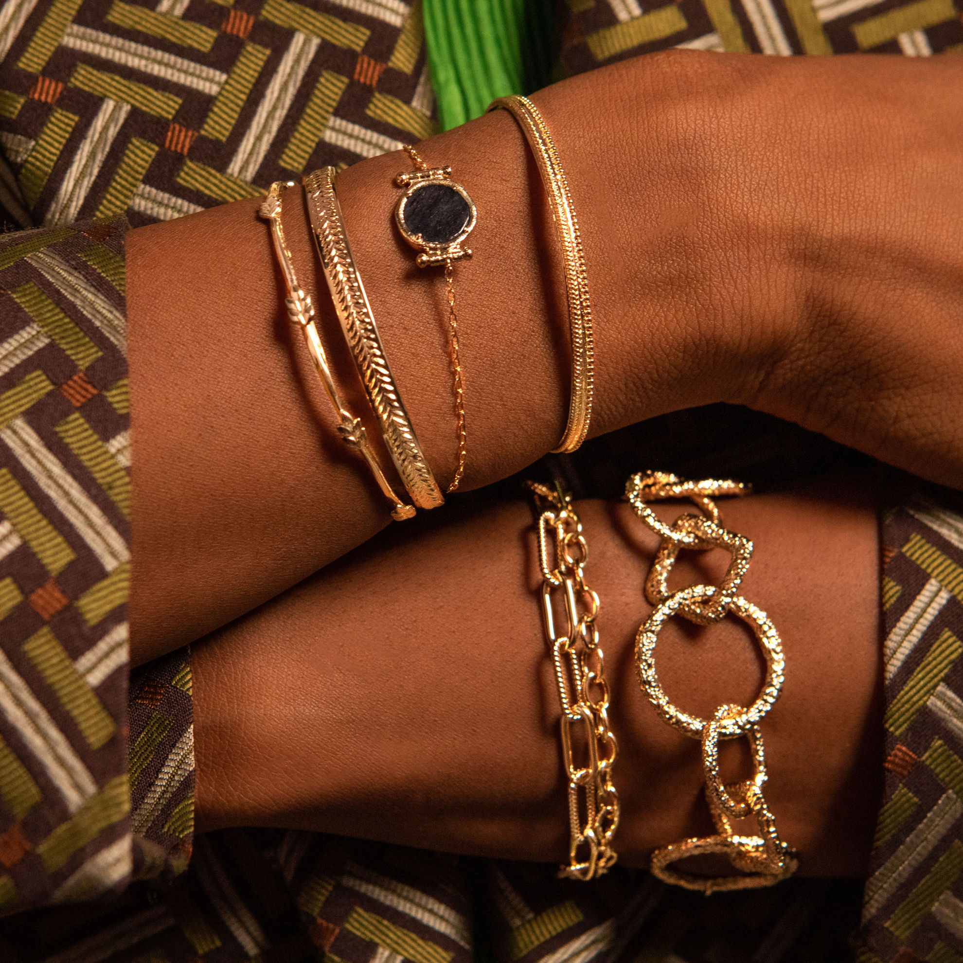 Image de BRACELET SALOMÉ AVENTURINE BLEUE