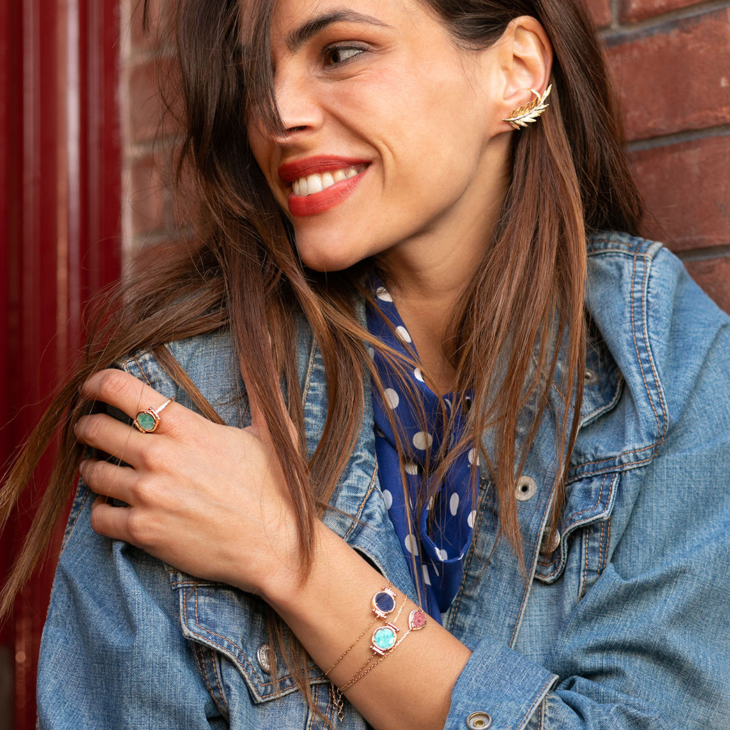 Image de BRACELET SALOMÉ AVENTURINE BLEUE