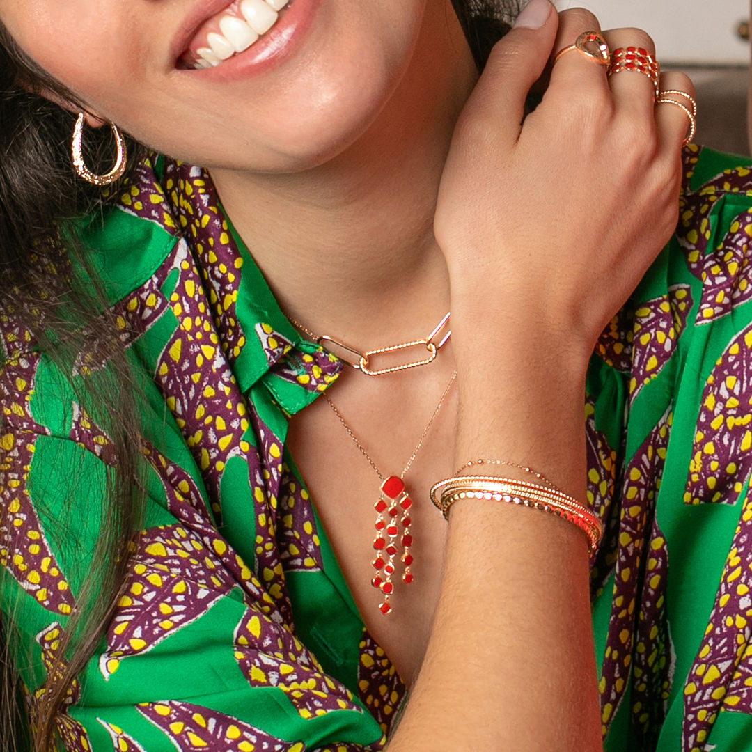 Image de COLLIER ALBA LAQUE ROUGE